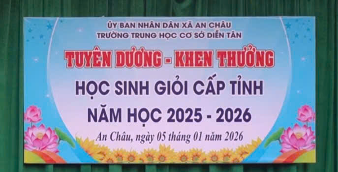 Lễ tuyên dương, khen thưởng học sinh giỏi cấp tỉnh năm học 2025-2026
